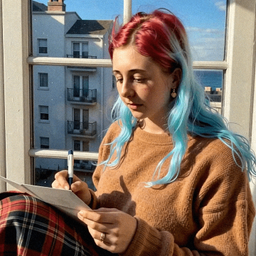 Emma-Jane MacKinnon-Lee in a cold winter scene with muted light